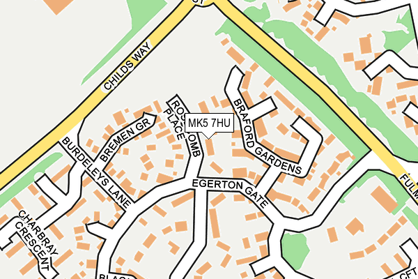 MK5 7HU map - OS OpenMap – Local (Ordnance Survey)