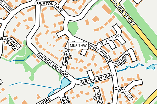 MK5 7HW map - OS OpenMap – Local (Ordnance Survey)