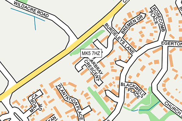 MK5 7HZ map - OS OpenMap – Local (Ordnance Survey)