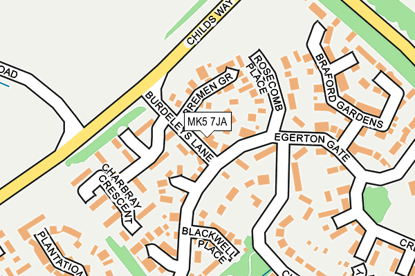 MK5 7JA map - OS OpenMap – Local (Ordnance Survey)