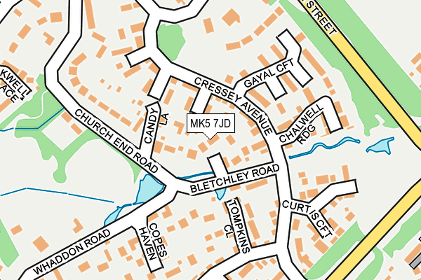 MK5 7JD map - OS OpenMap – Local (Ordnance Survey)