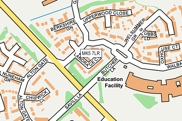 MK5 7LR map - OS OpenMap – Local (Ordnance Survey)