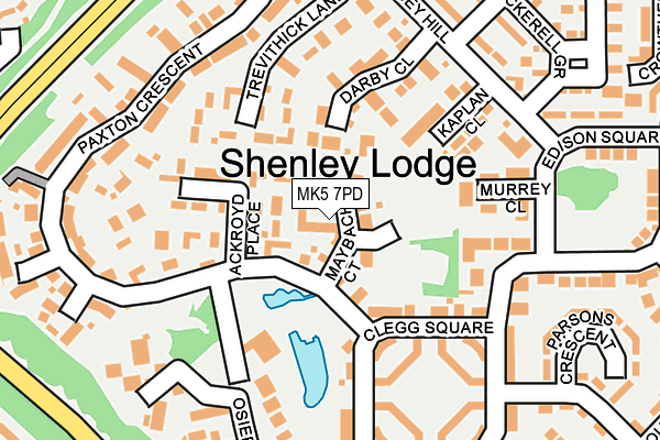 MK5 7PD map - OS OpenMap – Local (Ordnance Survey)