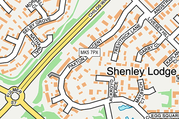 MK5 7PX map - OS OpenMap – Local (Ordnance Survey)