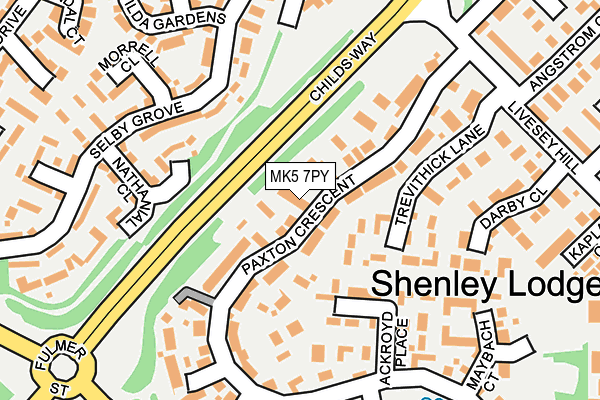 MK5 7PY map - OS OpenMap – Local (Ordnance Survey)