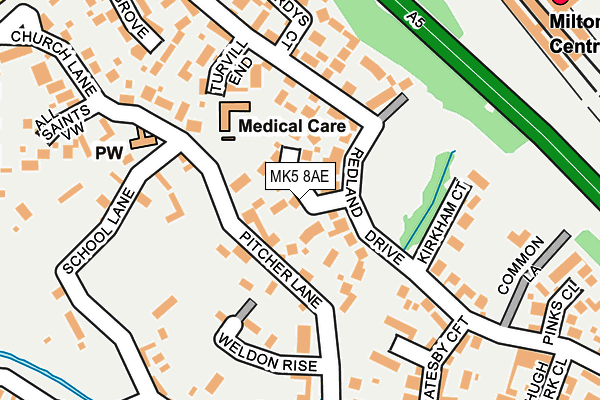 MK5 8AE map - OS OpenMap – Local (Ordnance Survey)