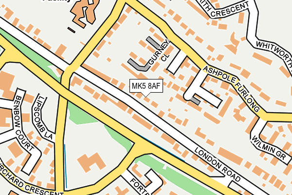 MK5 8AF map - OS OpenMap – Local (Ordnance Survey)