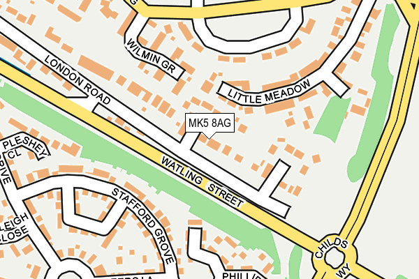 MK5 8AG map - OS OpenMap – Local (Ordnance Survey)