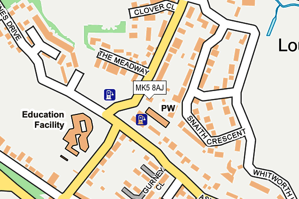 MK5 8AJ map - OS OpenMap – Local (Ordnance Survey)
