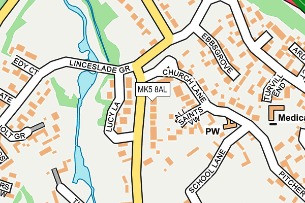 MK5 8AL map - OS OpenMap – Local (Ordnance Survey)