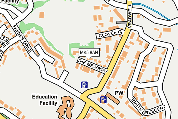 MK5 8AN map - OS OpenMap – Local (Ordnance Survey)