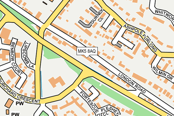 MK5 8AQ map - OS OpenMap – Local (Ordnance Survey)