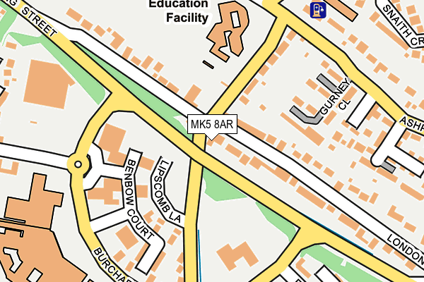 MK5 8AR map - OS OpenMap – Local (Ordnance Survey)