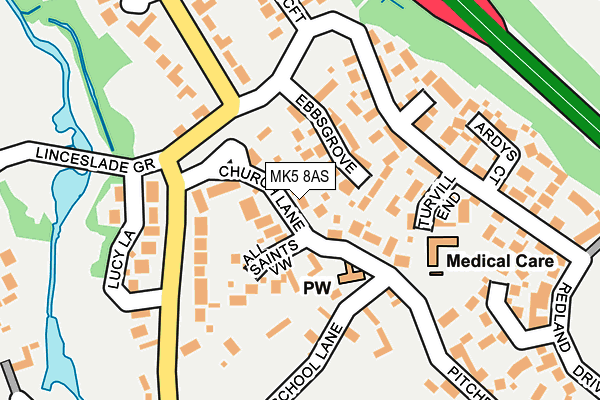 MK5 8AS map - OS OpenMap – Local (Ordnance Survey)
