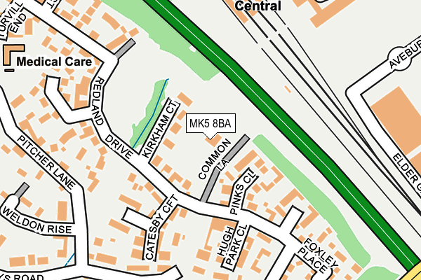 MK5 8BA map - OS OpenMap – Local (Ordnance Survey)