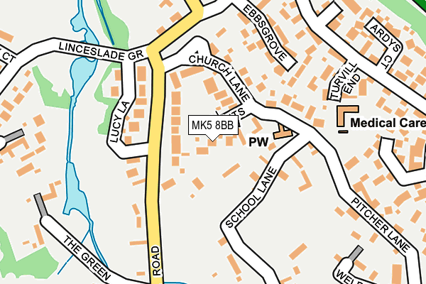 MK5 8BB map - OS OpenMap – Local (Ordnance Survey)