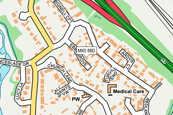 MK5 8BD map - OS OpenMap – Local (Ordnance Survey)