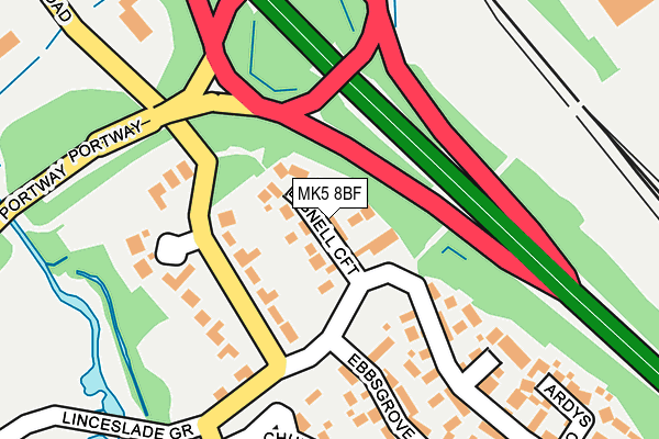 MK5 8BF map - OS OpenMap – Local (Ordnance Survey)