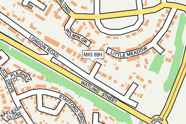 MK5 8BH map - OS OpenMap – Local (Ordnance Survey)