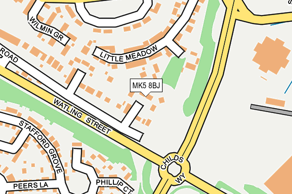 MK5 8BJ map - OS OpenMap – Local (Ordnance Survey)