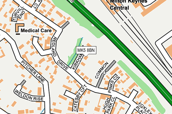 MK5 8BN map - OS OpenMap – Local (Ordnance Survey)