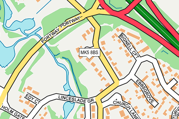 MK5 8BS map - OS OpenMap – Local (Ordnance Survey)
