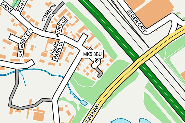 MK5 8BU map - OS OpenMap – Local (Ordnance Survey)