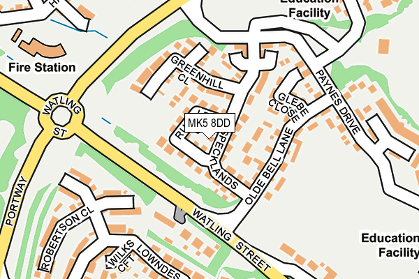 MK5 8DD map - OS OpenMap – Local (Ordnance Survey)