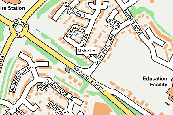 MK5 8DE map - OS OpenMap – Local (Ordnance Survey)