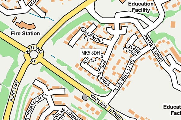 MK5 8DH map - OS OpenMap – Local (Ordnance Survey)