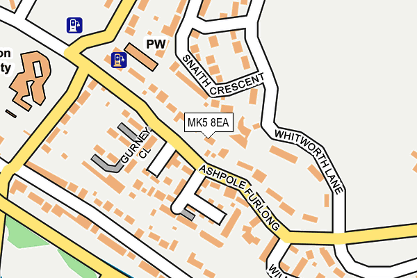 MK5 8EA map - OS OpenMap – Local (Ordnance Survey)