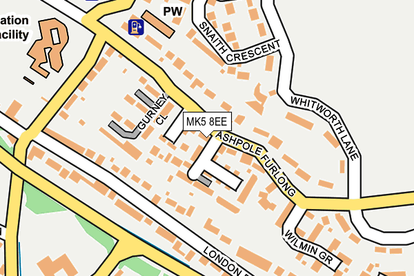 MK5 8EE map - OS OpenMap – Local (Ordnance Survey)