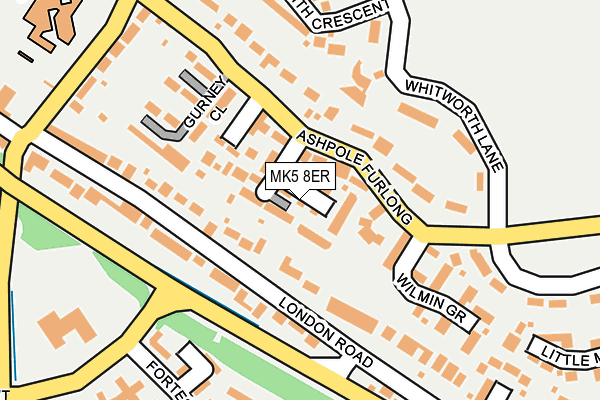 MK5 8ER map - OS OpenMap – Local (Ordnance Survey)