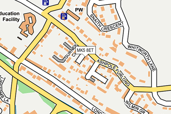 MK5 8ET map - OS OpenMap – Local (Ordnance Survey)