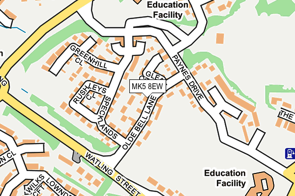 MK5 8EW map - OS OpenMap – Local (Ordnance Survey)