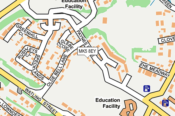 MK5 8EY map - OS OpenMap – Local (Ordnance Survey)