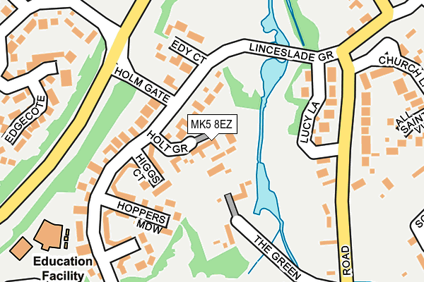 MK5 8EZ map - OS OpenMap – Local (Ordnance Survey)
