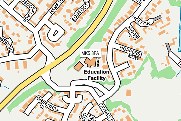 MK5 8FA map - OS OpenMap – Local (Ordnance Survey)