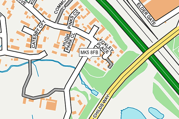 MK5 8FB map - OS OpenMap – Local (Ordnance Survey)