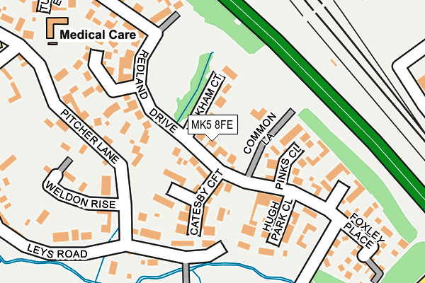 MK5 8FE map - OS OpenMap – Local (Ordnance Survey)