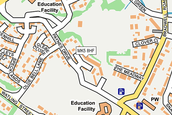 MK5 8HF map - OS OpenMap – Local (Ordnance Survey)