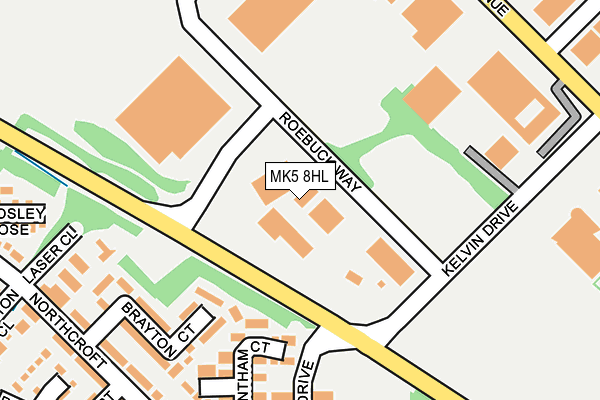 MK5 8HL map - OS OpenMap – Local (Ordnance Survey)