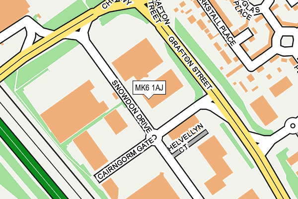 MK6 1AJ map - OS OpenMap – Local (Ordnance Survey)