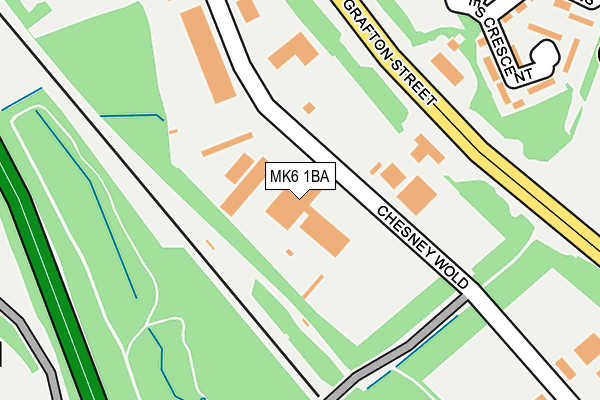 MK6 1BA map - OS OpenMap – Local (Ordnance Survey)