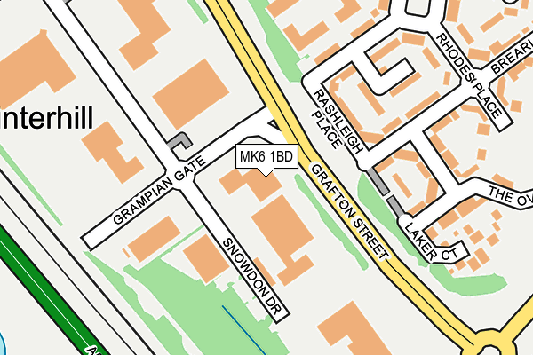 MK6 1BD map - OS OpenMap – Local (Ordnance Survey)