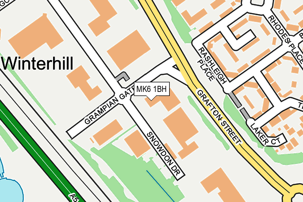 MK6 1BH map - OS OpenMap – Local (Ordnance Survey)