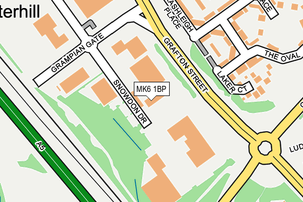MK6 1BP map - OS OpenMap – Local (Ordnance Survey)
