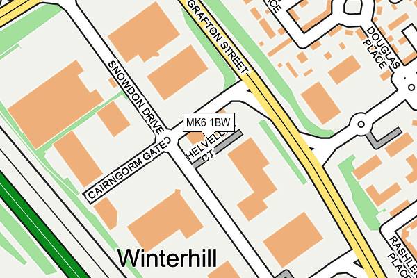 MK6 1BW map - OS OpenMap – Local (Ordnance Survey)