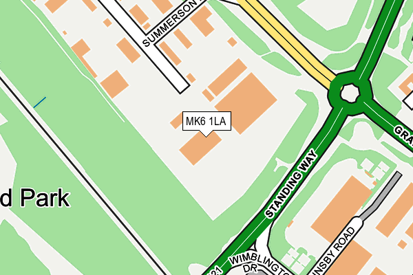 MK6 1LA map - OS OpenMap – Local (Ordnance Survey)