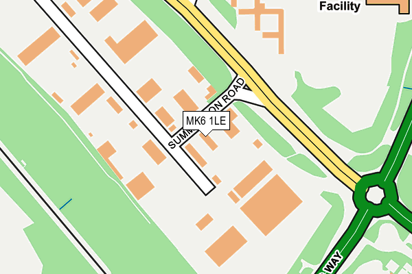 MK6 1LE map - OS OpenMap – Local (Ordnance Survey)